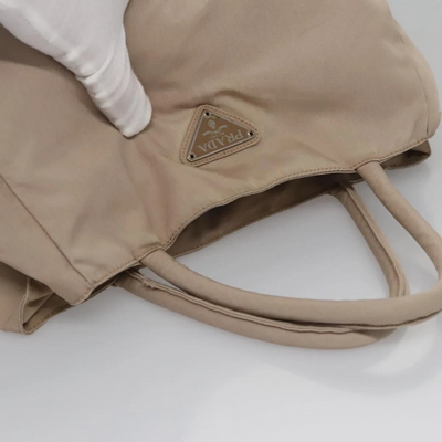 $1250 PRADA Tessuto Nylon City Tote Beige