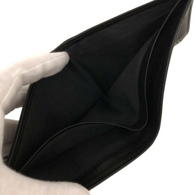 $650 PRADA Vitello Move Logo Bifold Wallet Black