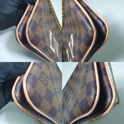 Louis Vuitton Double Zip Pochette Damier Ebene MI0220