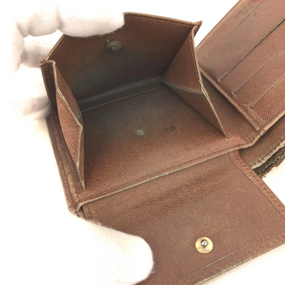 $545 1994 Louis Vuitton Monogram Portefeiulle Marco Bifold Wallet Brown CA0934