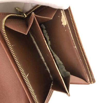 $560 Louis Vuitton Monogram Porte Monnaie Billets Tresor Bifold Wallet CA0060