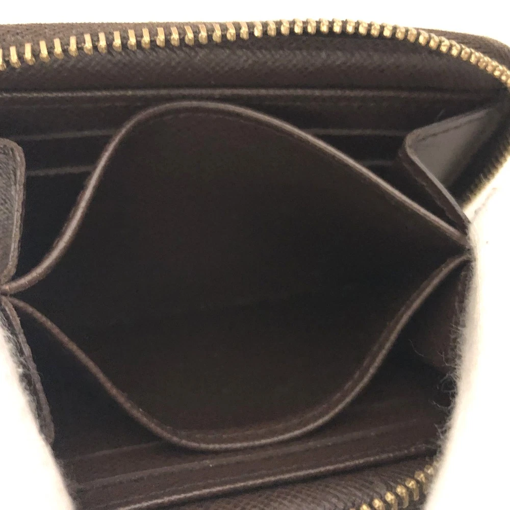$560 2009 Louis Vuitton Damier Ebene Zippy Coin Wallet  SN0089