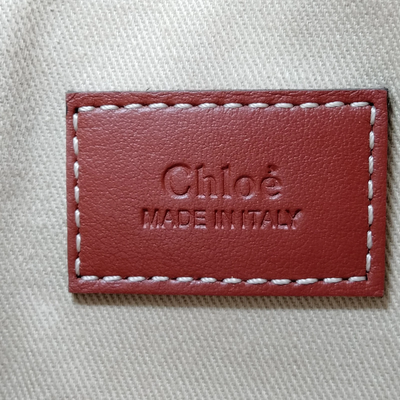 $1250 Chloe Canvas Small Woody Tote Bag Beige