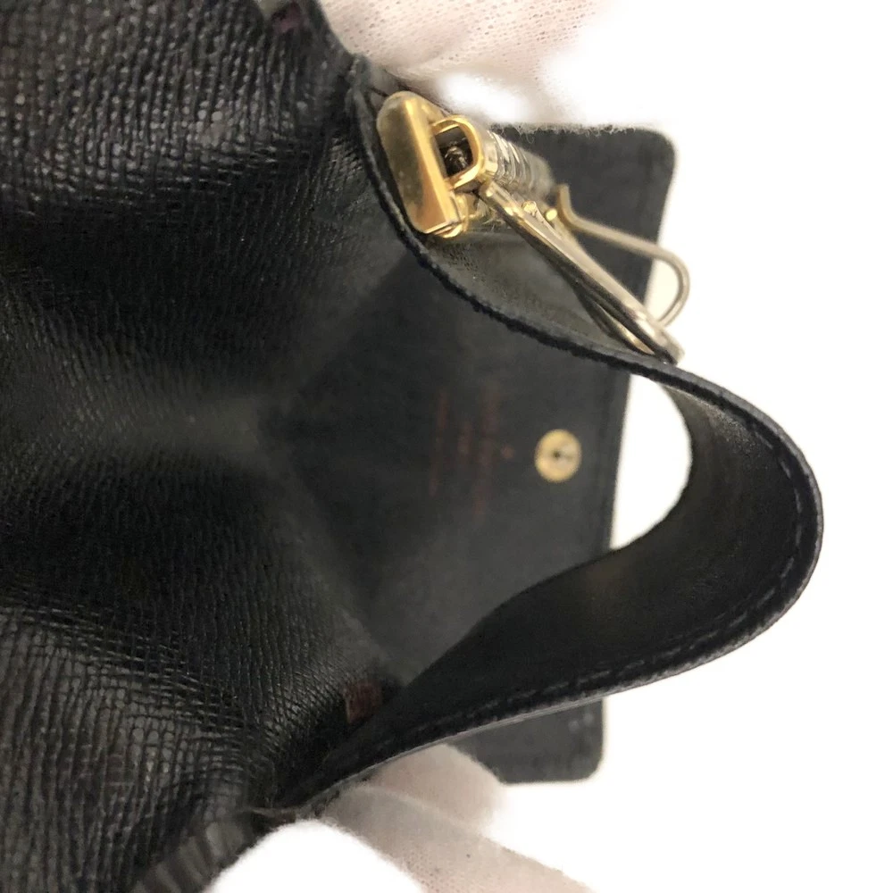 $445 2004 Louis Vuitton Epi Multicles Leather 6 Ring Key Case Black CA0044