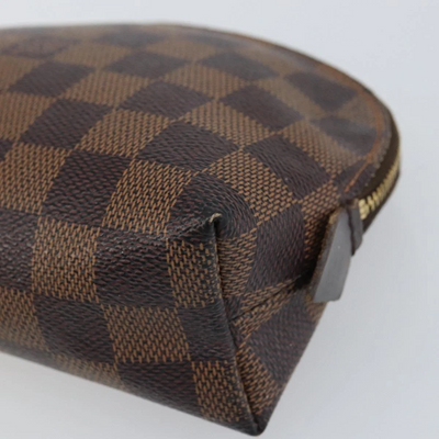 $600 2010 LOUIS VUITTON Damier Ebene Cosmetic Pouch CA4180