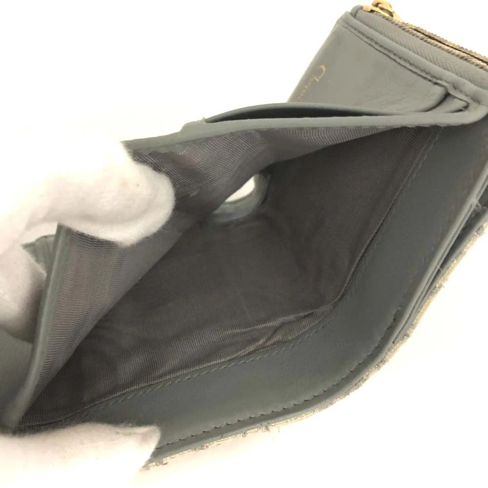 $690 Christian Dior Saddle Oblique Trotter Canvas Trifold Wallet