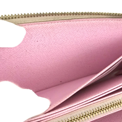 $940 2011 Louis Vuitton Monogram Multicolor Zippy Wallet White Litchi CA2191