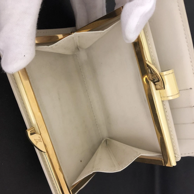 $935 2005 Louis Vuitton Monogram Vernis French Purse Wallet Beige MI0045