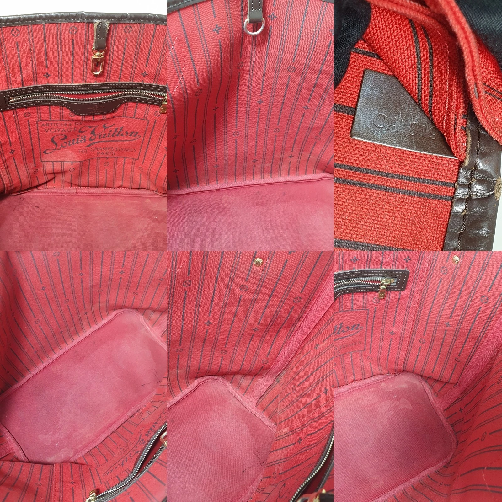 Louis Vuitton Neverfull MM Damier Ebene  CLA487