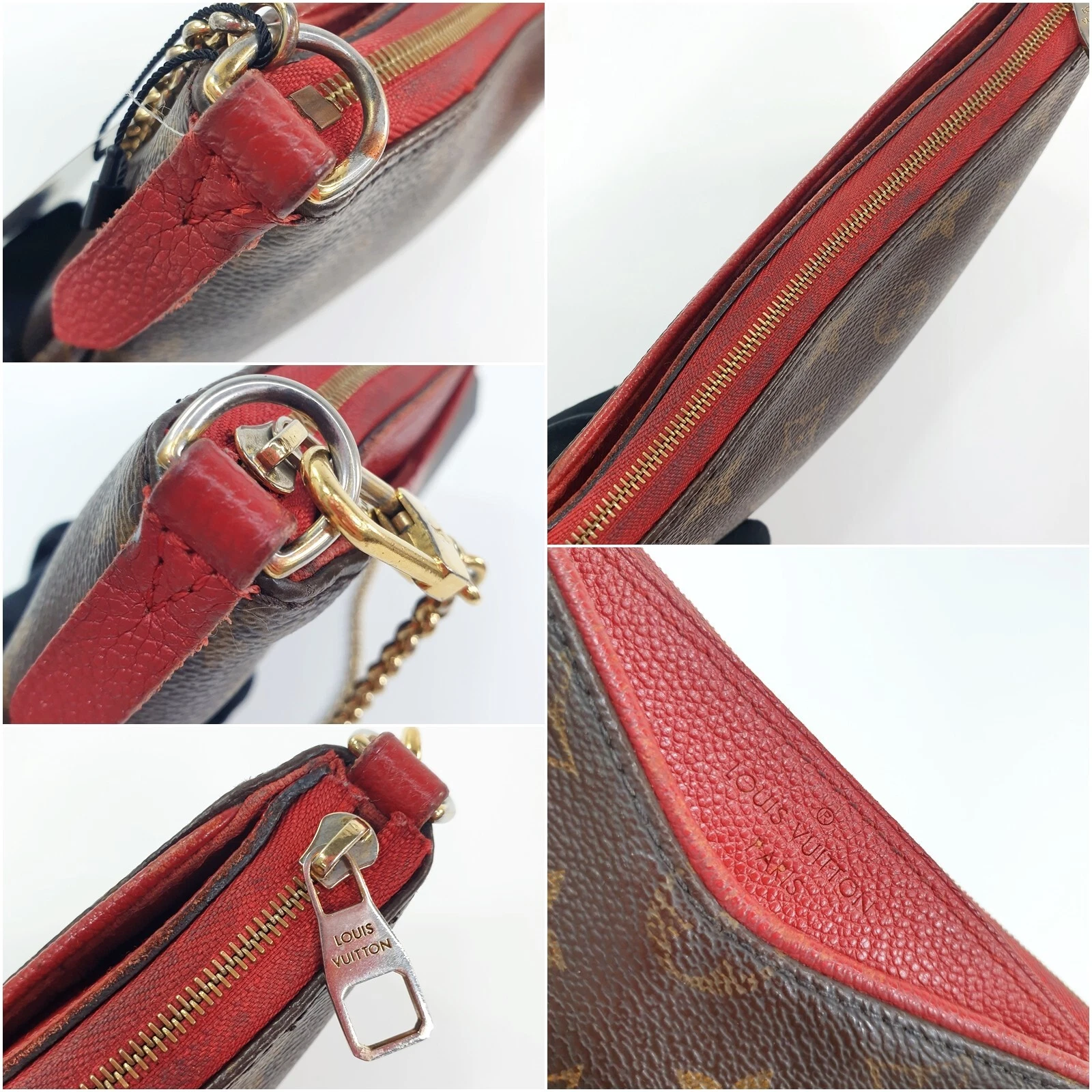 $1550 2016 Louis Vuitton Monogram Pallas Clutch Poppy GI0186