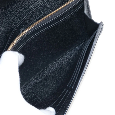 $1060 Louis Vuitton Empreinte Sarah Wallet NM Black