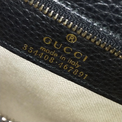 Gucci Tote Bag Black Leather 463076