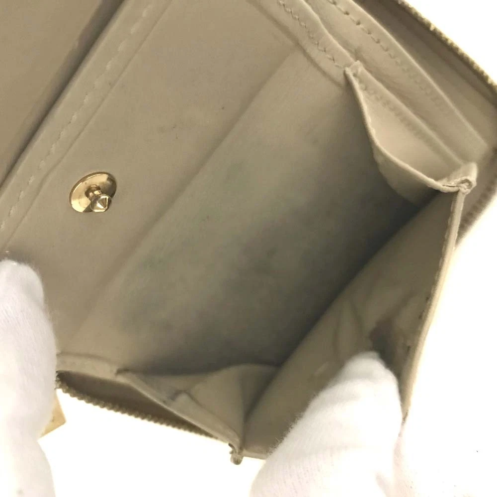 $520 1999 Louis Vuitton Vernis Zippy Coin Purse Wallet Beige BJ0959