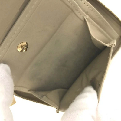 $520 1999 Louis Vuitton Vernis Zippy Coin Purse Wallet Beige BJ0959