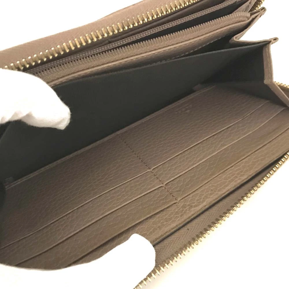 $830 Gucci Calfskin Matelasse GG Marmont Zip Around Wallet