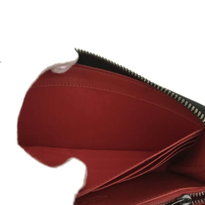 $790 Christian Louboutin Calfskin Panettone Zip Around Wallet Loubi Black