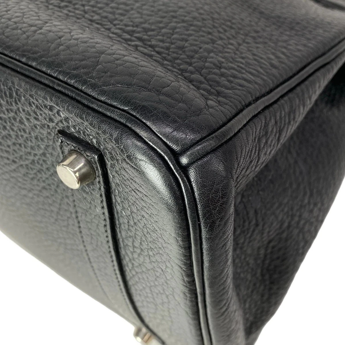 HERMES Birkin 35 Black Togo Square J Handbag 227277376487