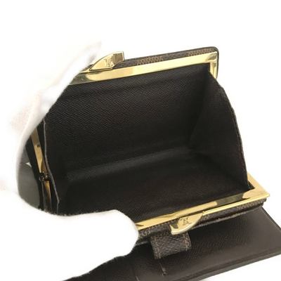 $750 2002 Louis Vuitton Damier Porte Monnaie Billets Viennois Bifold Wallet MI0062