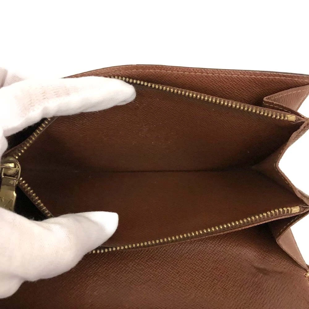 $725 2000 Louis Vuitton Monogram Portefeiulle Sarah Long Bifold Wallet Brown TH1000