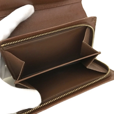 $560 2002 Louis Vuitton Monogram Porte-Monnaie Tresor Wallet CA0072
