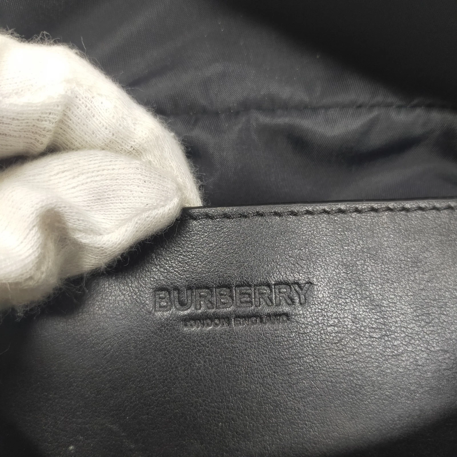 Burberry Waist Pouch Brown Canvas