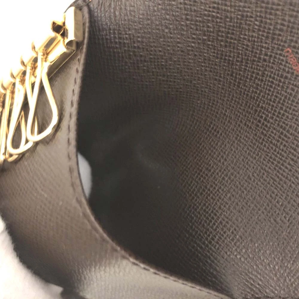 $340 2003 Louis Vuitton Damier Multicles 6 Ring Key Case Brown TH0023