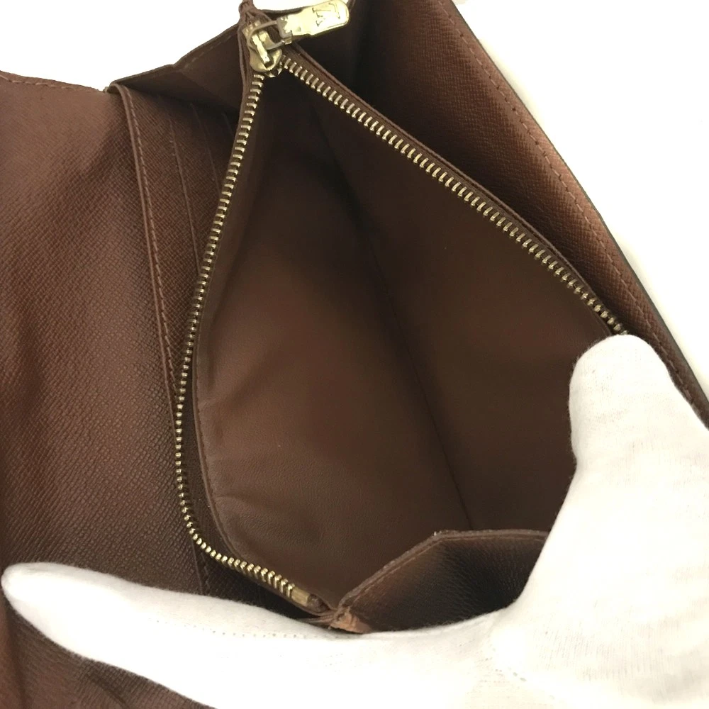 $725 2007 Louis Vuitton Monogram Portefeiulle Sarah Long Bifold Wallet Brown SD2027