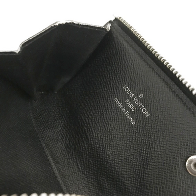 $345 Louis Vuitton Damier Graphite Car Key Case Black SN1177