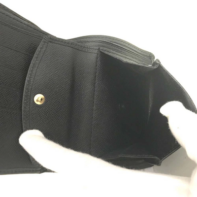 Louis Vuitton Epi Leather Porte Billes Compact Wallet Black MI0070