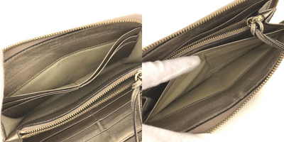 $690 Chloe Lily Leather Zip Around Long Wallet Purse Gold