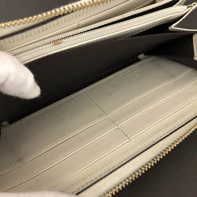 $660 GUCCI GG Marmont Ribbon Leather Zip Around Long Wallet