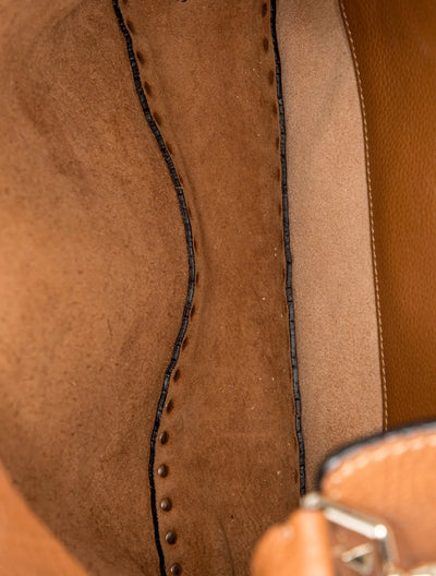 $2275 Valentino Pebbled Calfskin Small Rockstud Flip-Lock Messenger Bag Brown