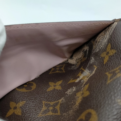$800 2018 Louis Vuitton Monogram Sarah Wallet NM Rose Ballerine CA3128