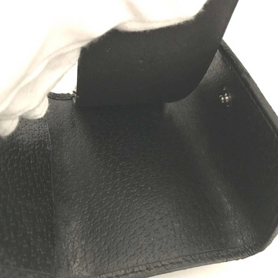 $350 GUCCI Sherry Line Leather 6 Ring Key Case Black