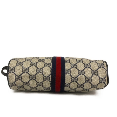 $1100 Gucci Vintage Ophidia Shoulder Bag GG Canvas Small Blue