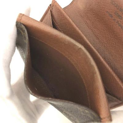 $395 1992 Louis Vuitton Monogram Porte-Monnaie Plat Coin Purse RA1912