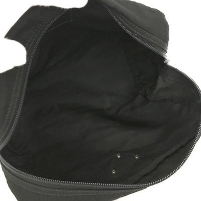 $650 PRADA Logo Plate Nylon Cosmetic Pouch Bag Black
