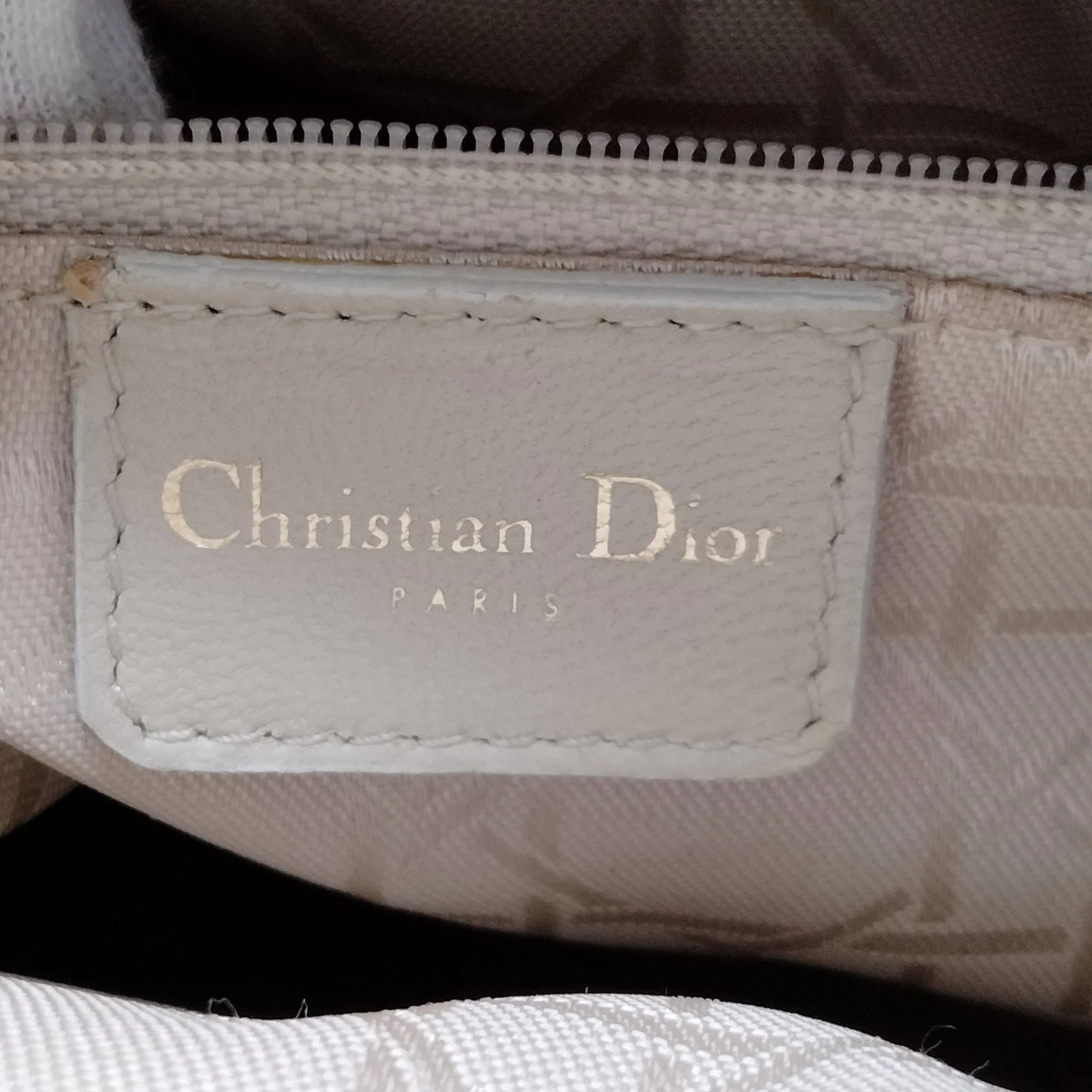 Christian Dior Hand Bag Beige Leather MA1927