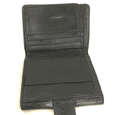 CELINE Macadam Patent Leather Bifold Wallet Black