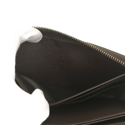 $915 2012 Louis Vuitton Damier Zippy Zip Around Long Wallet Purse Brown MI4182