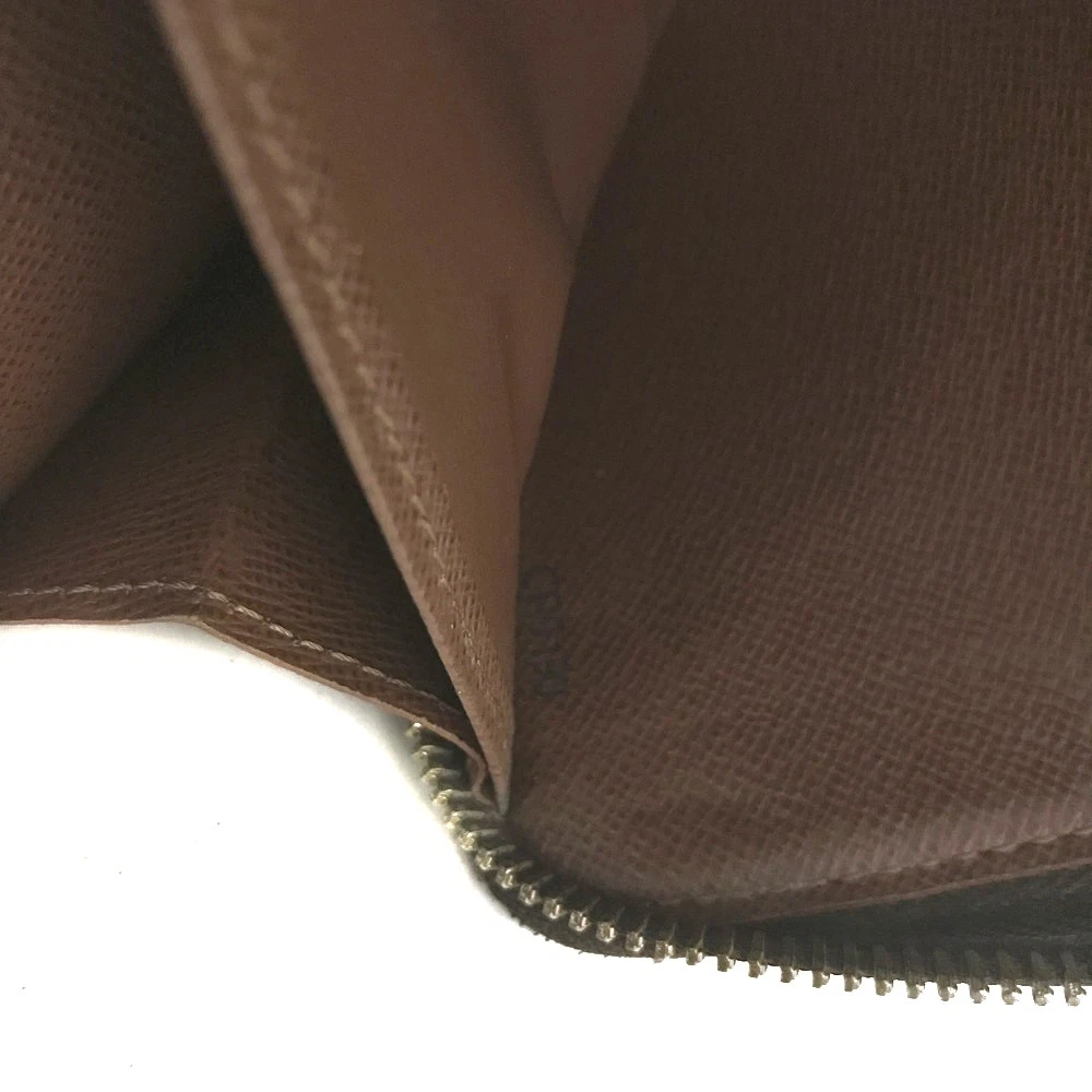 $915 2010 Louis Vuitton Monogram Zippy Zip Around Long Wallet Purse Brown CA0190