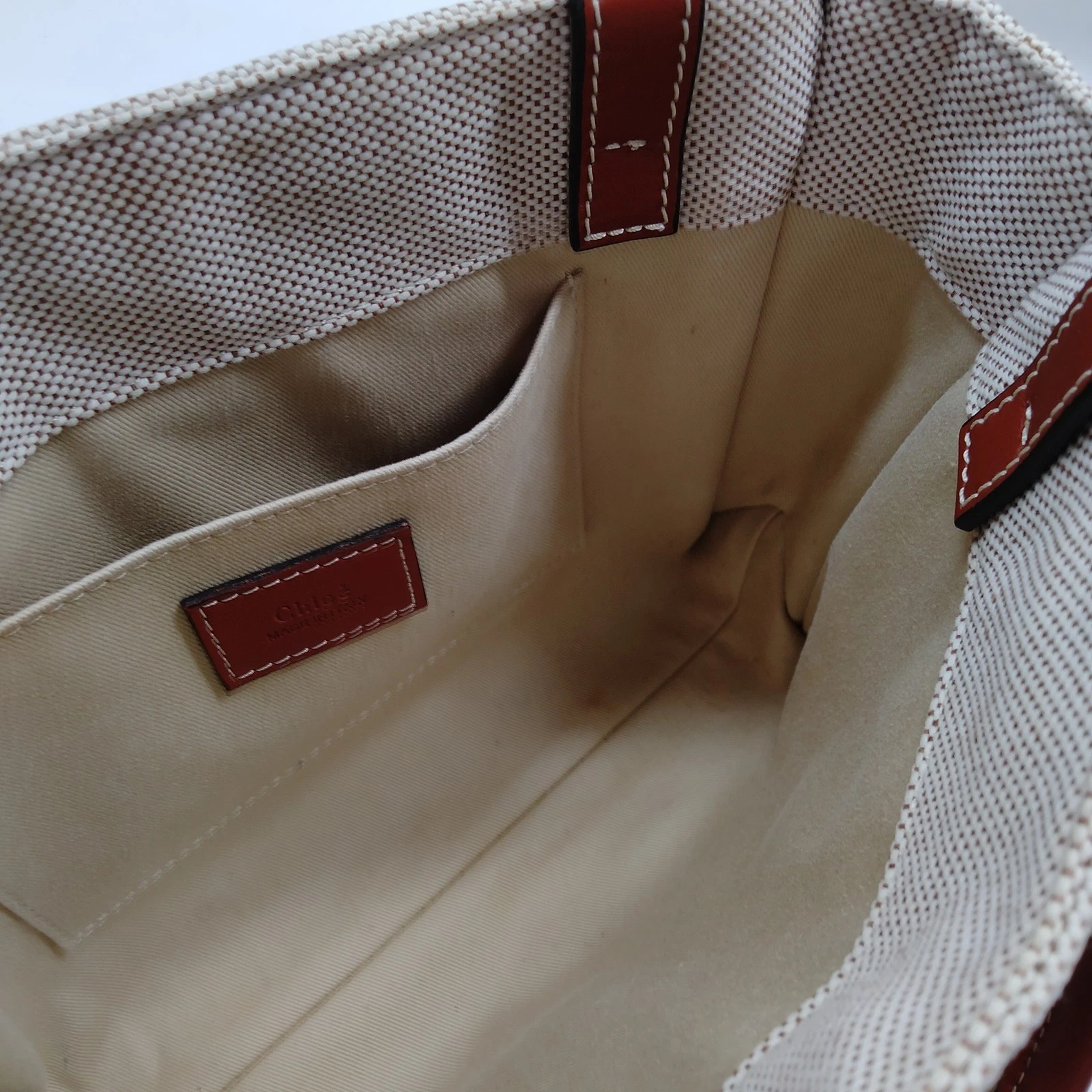 Chloe Tote Bag Brown Canvas