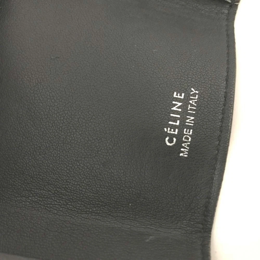 $580 CELINE Logo Leather 6 Ring Key Case Orange