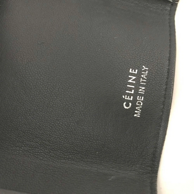 $580 CELINE Logo Leather 6 Ring Key Case Orange