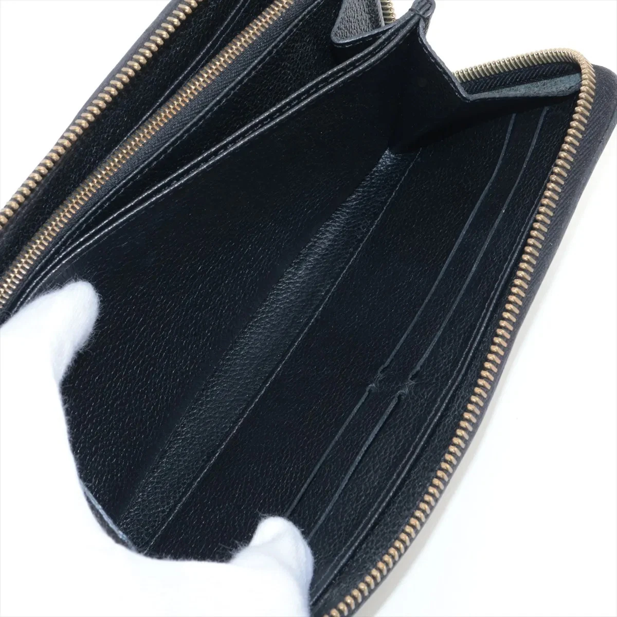 $1170 Louis Vuitton Empreinte Zippy Wallet M61864 Noir Zip Round Wallet