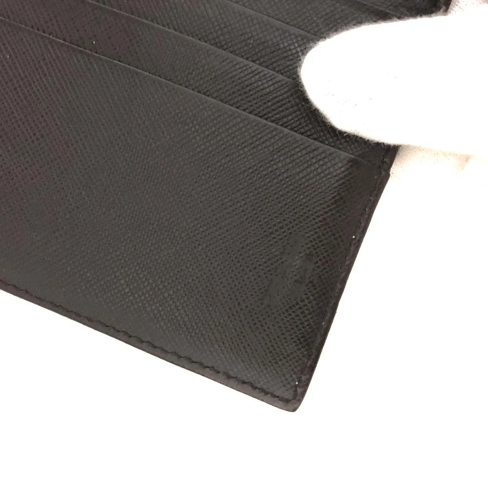 $1070 PRADA Logo Plate Nylon Trifold Wallet Purple 10019596