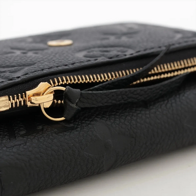 $780 Louis Vuitton Empreinte Portefeuille Victorine Noir Compact Wallet 10021122