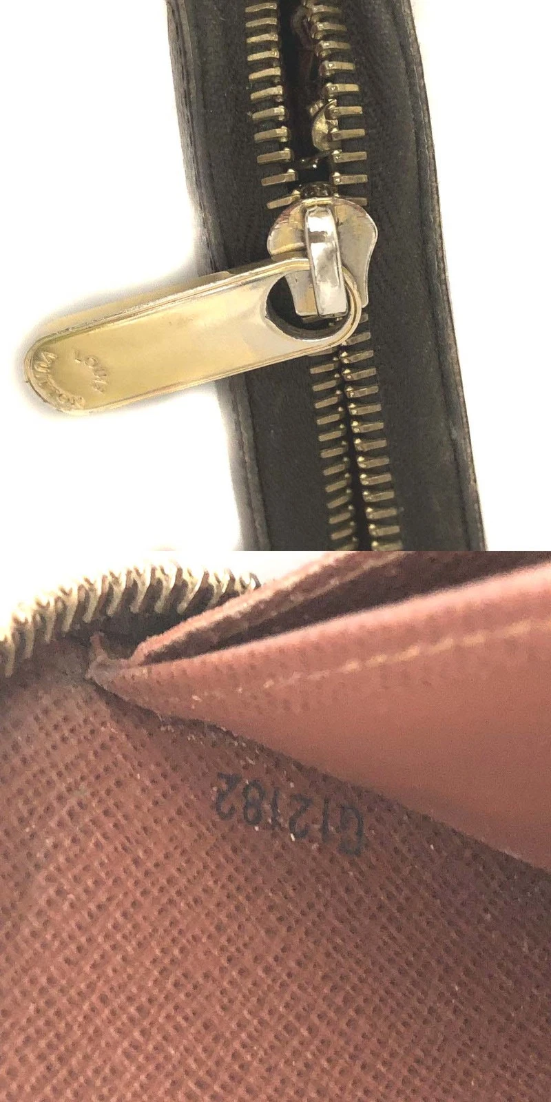 $965 2012 Louis Vuitton Monogram Zippy Wallet GI2182