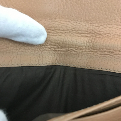 $650 CHLOE Grained Calfskin Marcie Long Wallet Orange