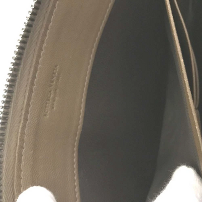 $1100 Bottega Veneta Nappa Intrecciato Zip Around Wallet Ebano Brown 10019331